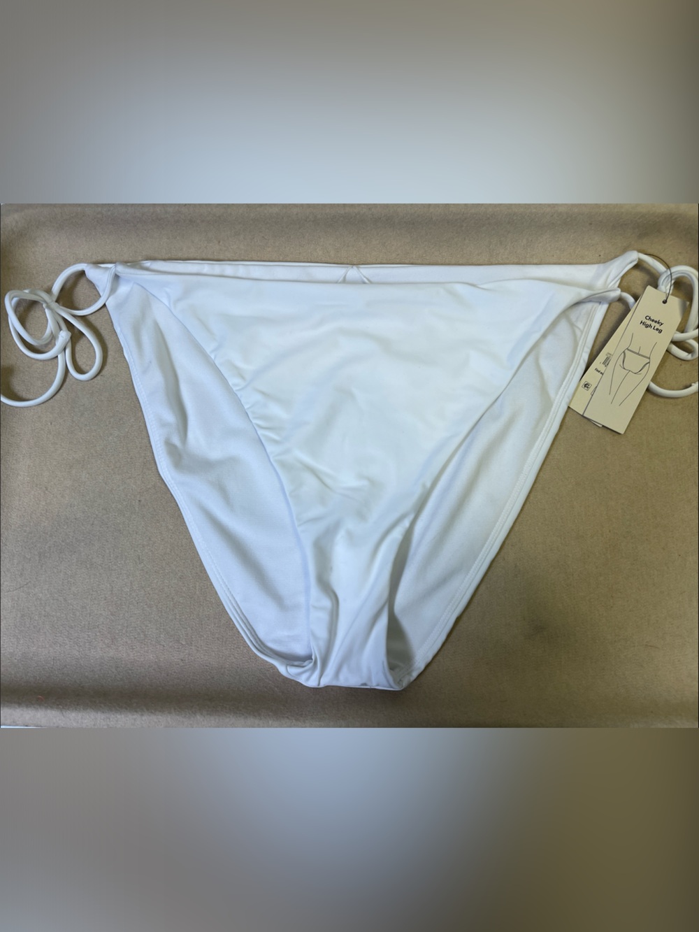 No Boundaries White Side-Tie Bikini Bottoms